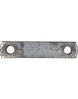 Metal truck body U-bolt plate with 5/8 inch holes, 4-1/2 inch inside diameter, for securing a truck bed to the frame.