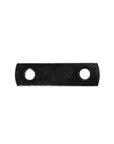 Metal truck body U-bolt plate with 5/8 inch holes, 4 inch inside diameter, for securing a truck bed to the frame.