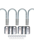 9/16 inch zinc coated trailer U-bolt kit, 7 inch length. Zinc coating prevents rust corrosion on U-bolts.