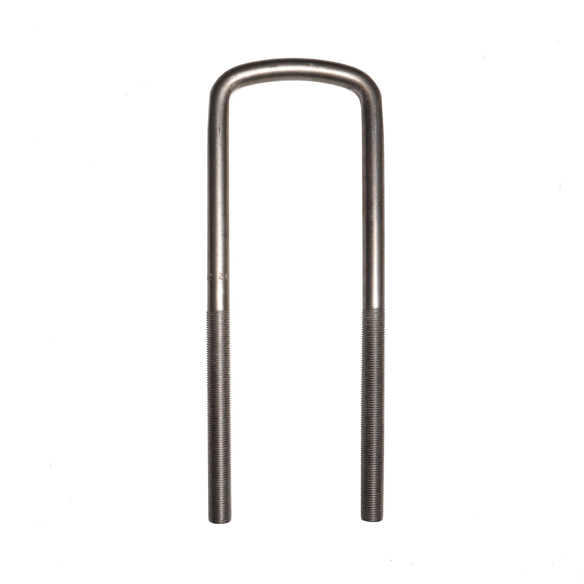 A steel semi square U-bolt.