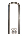 3/4 inch diameter semi round U-bolt with 2 nuts and 2 washers. Fastener for automotive, trailer and industrial applications.