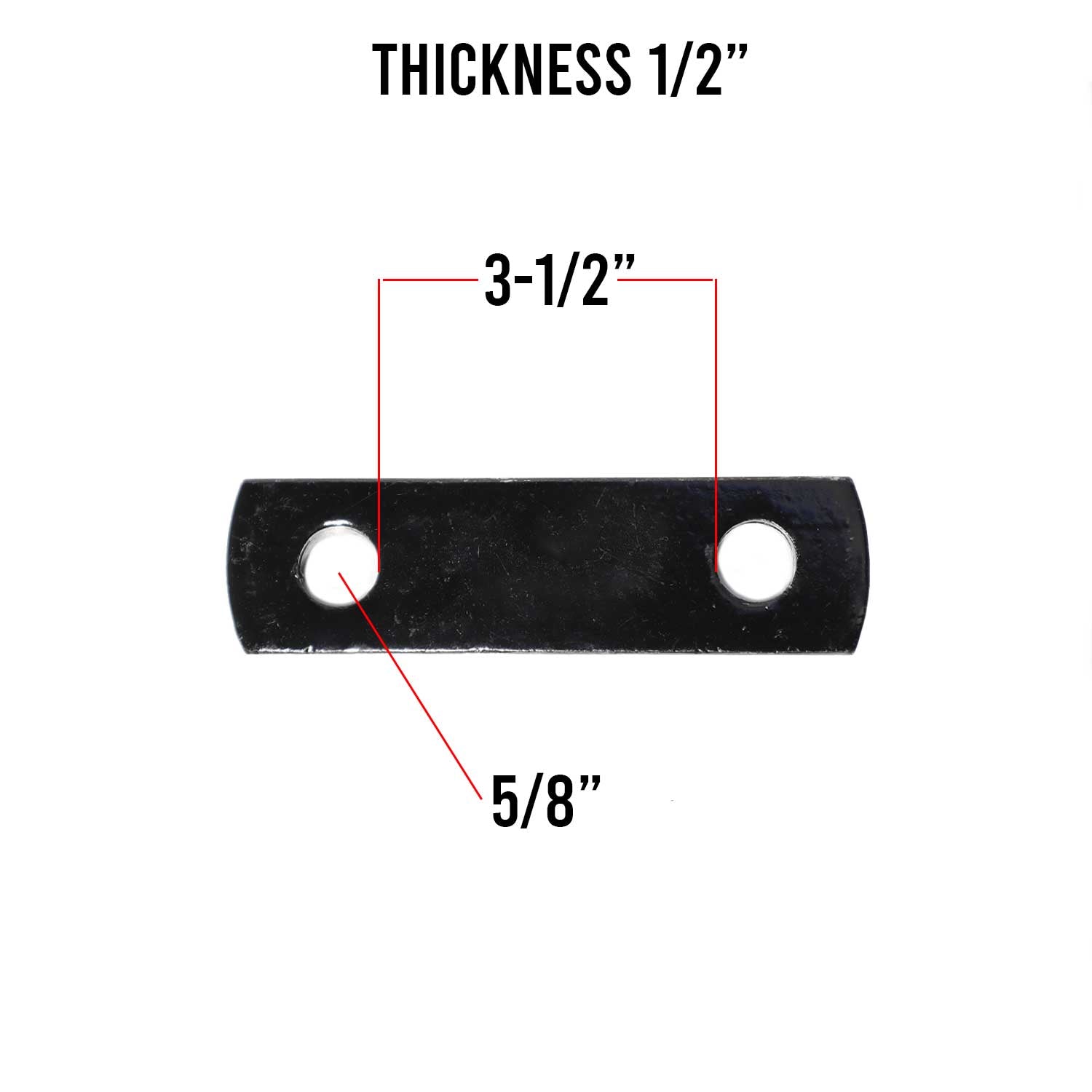 Diagram of 3.5 inch body U-bolt plate.