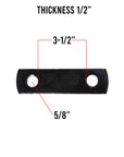 Diagram of 3.5 inch body U-bolt plate.