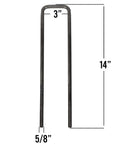 Body U-bolt kit 3 inch inside 14 inch long.