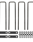 Body U-bolt kit 3 inside diameter 12 inch length.