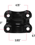 Chevrolet and GMC U-bolt plate M1039 measurements.