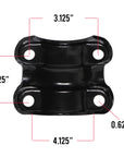 Chevrolet and GMC U-bolt plate M1023 measurements.