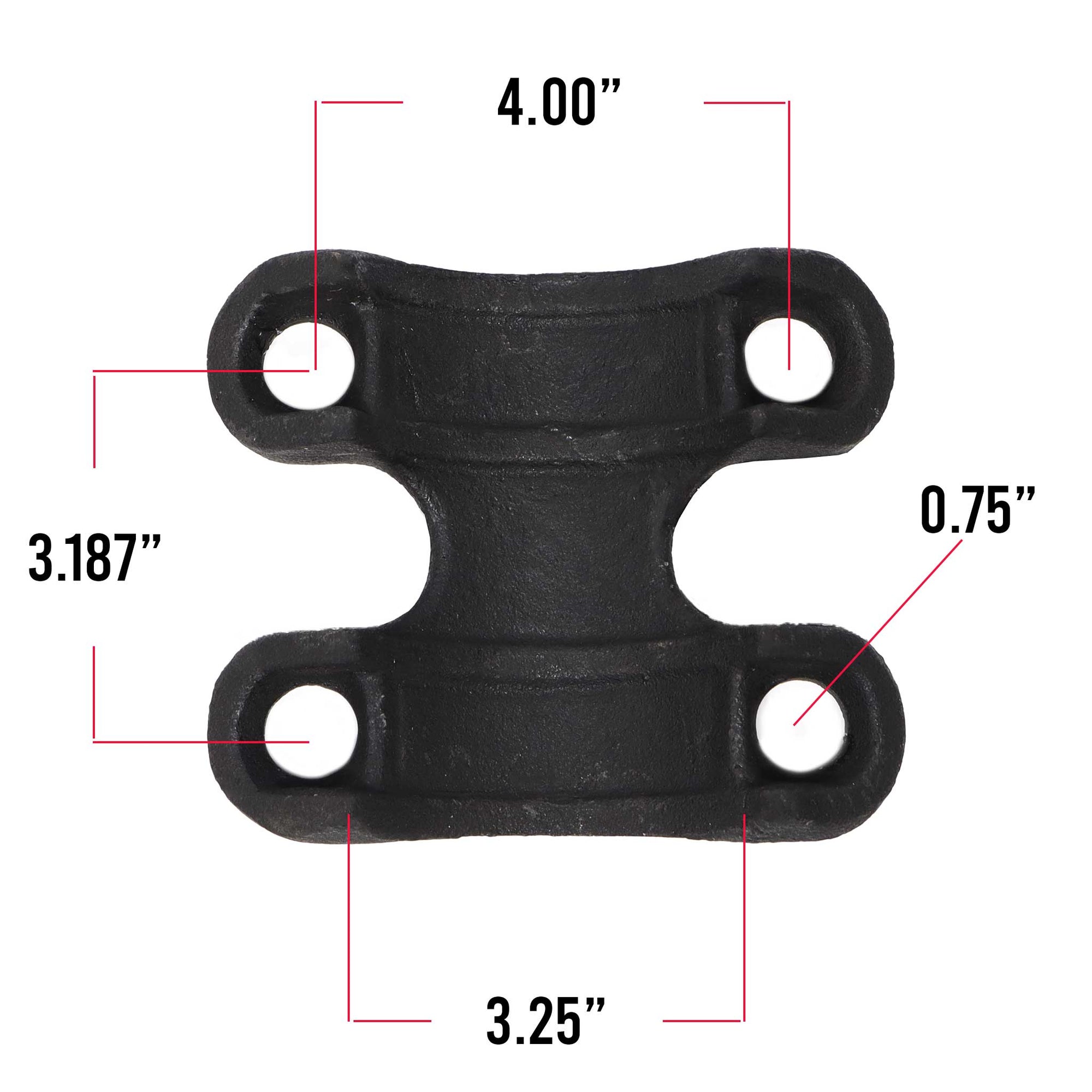 Chevrolet and GMC U-bolt plate M942 measurements.