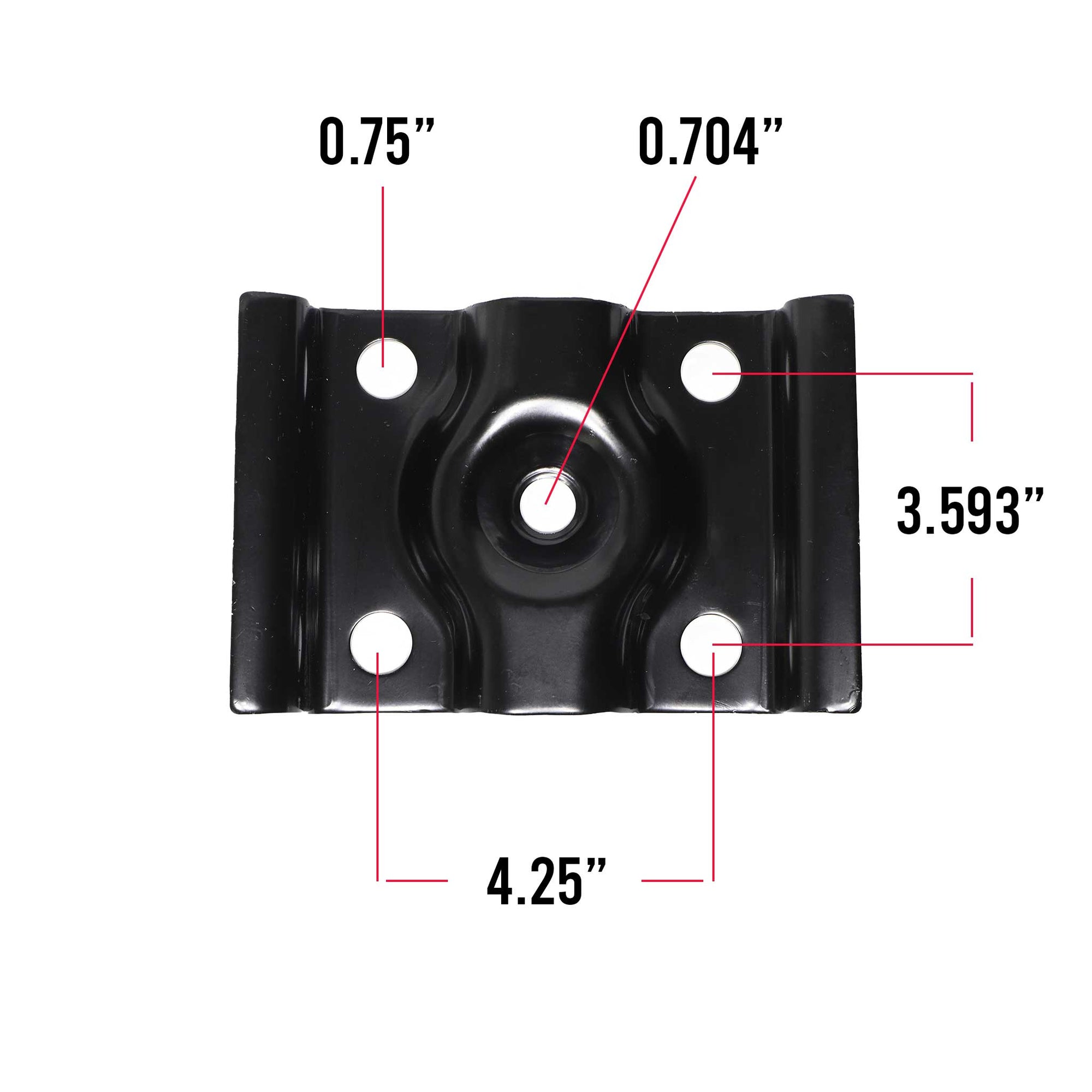 Ford U-bolt plate M1911 measurements.