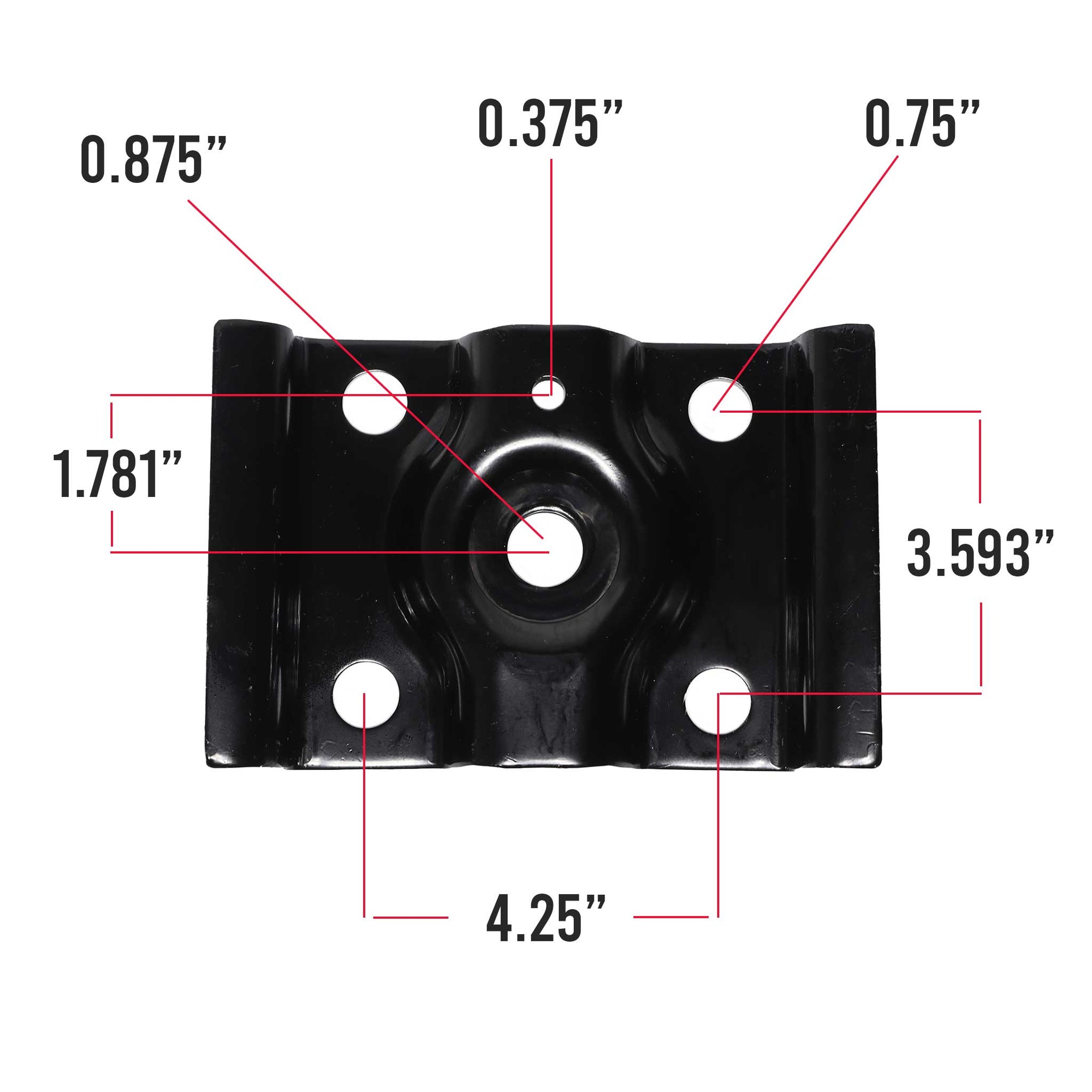 Ford U-bolt plate M1913 measurements.