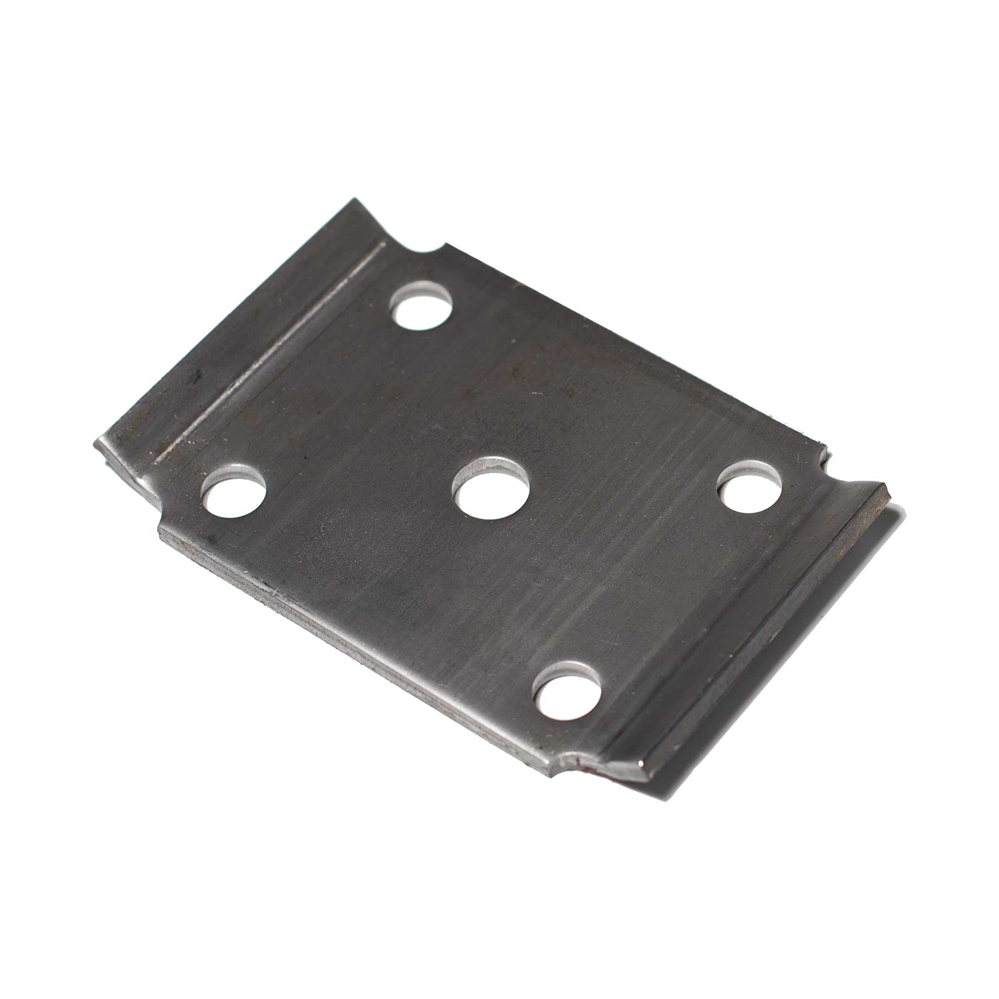 Trailer U-bolt plate 4 inches wide side view.